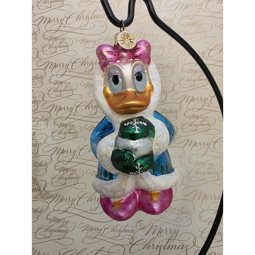 Christopher Radko Disney Jewel Daisy Snowball Daisy Duck Ornament 2000 VTG